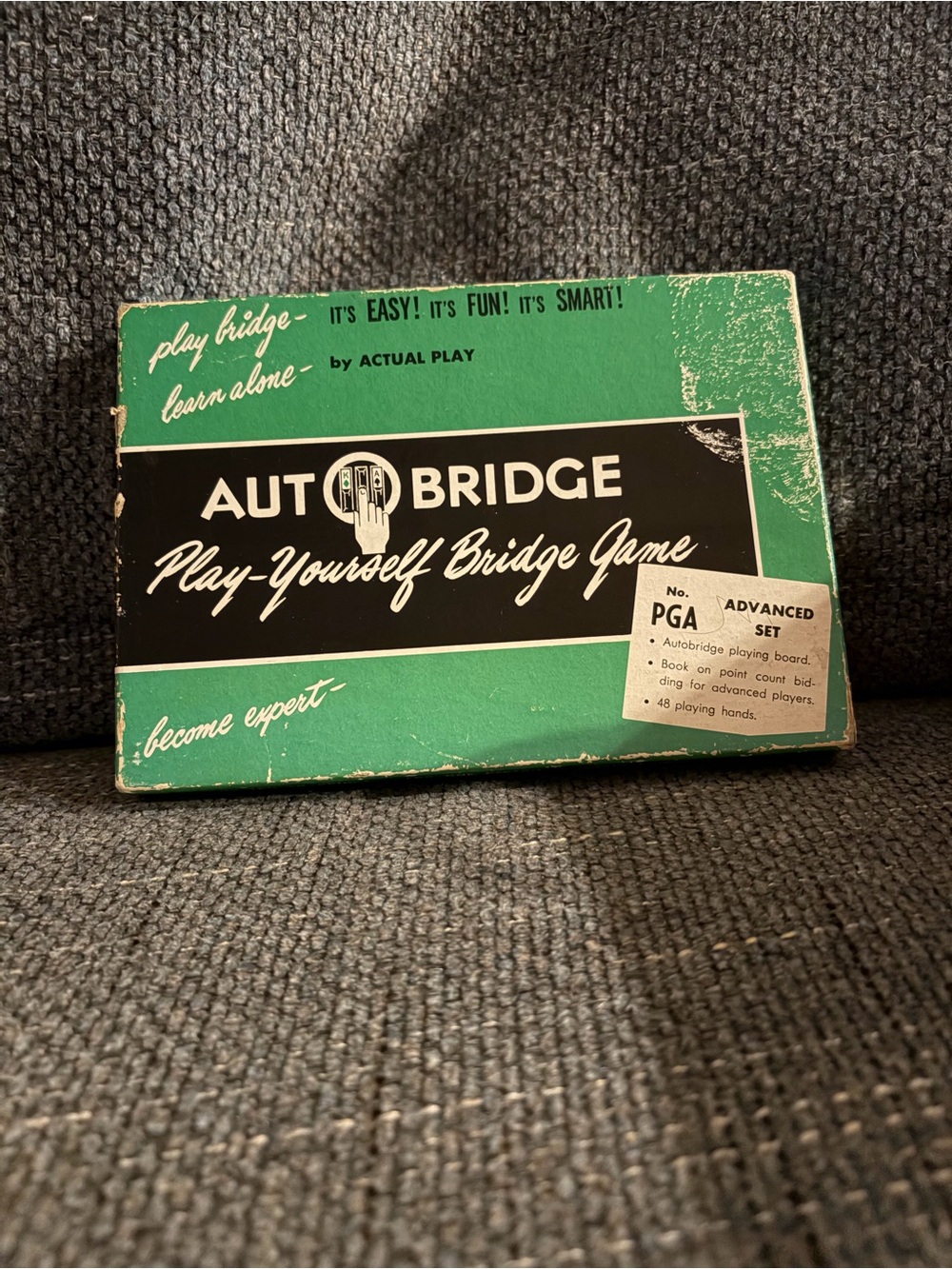Vintage 1957 Play-Yourself Bridge Game - Green